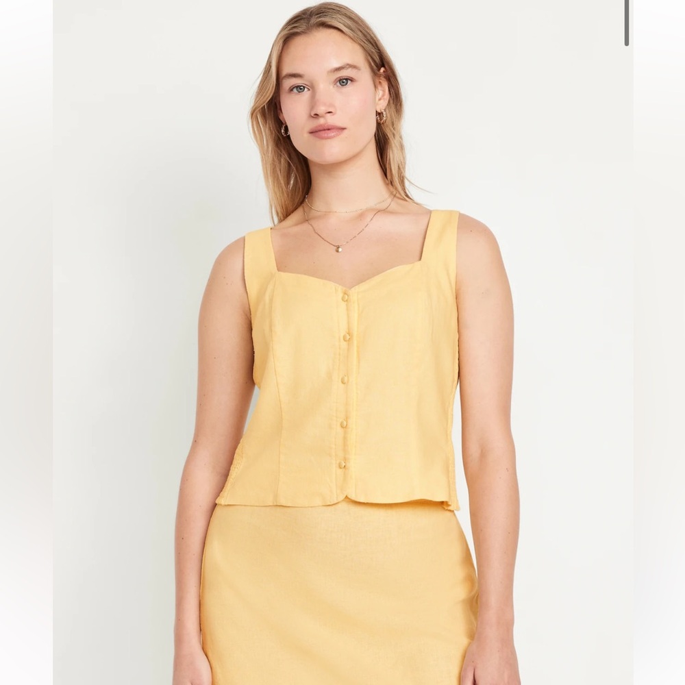 Old Navy Yellow Button Down Top